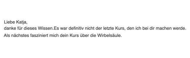 Testimonial Onlinekurs Hunde Gangbild